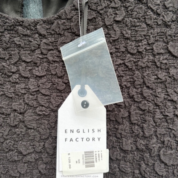 ANTHROPOLOGIE- NWT BLACK ENGLISH FACTORY DRESS- SIZE MEDIUM - Picture 5 of 10